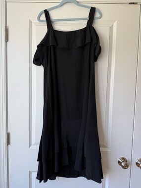 NWT, J.Crew Gorgeous Black SILK Sundress, Attached Slip, Size 16